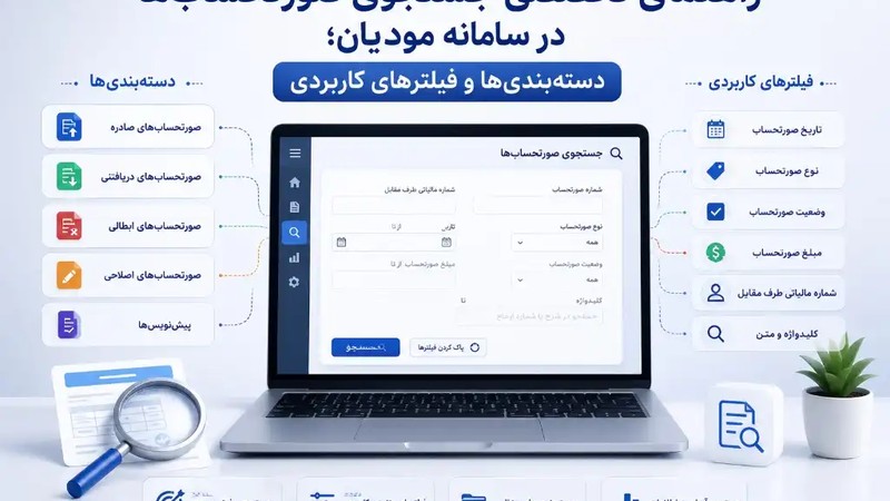 جستجوی صورتحساب‌ها در سامانه مودیان؛ دسته‌بندی‌ها و فیلترهای کاربردی-عکس